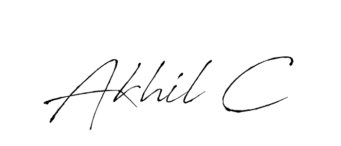 Create a beautiful signature design for name Akhil C. With this signature (Antro_Vectra) fonts, you can make a handwritten signature for free. Akhil C signature style 6 images and pictures png