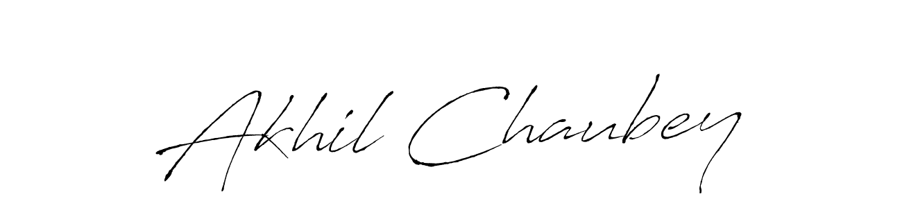 Akhil Chaubey stylish signature style. Best Handwritten Sign (Antro_Vectra) for my name. Handwritten Signature Collection Ideas for my name Akhil Chaubey. Akhil Chaubey signature style 6 images and pictures png
