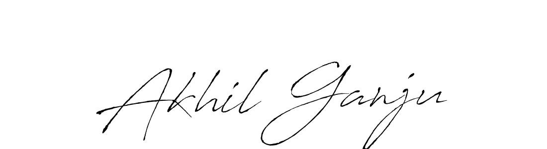 Akhil Ganju stylish signature style. Best Handwritten Sign (Antro_Vectra) for my name. Handwritten Signature Collection Ideas for my name Akhil Ganju. Akhil Ganju signature style 6 images and pictures png