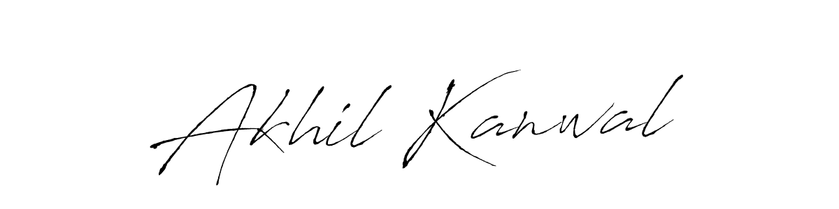 Akhil Kanwal stylish signature style. Best Handwritten Sign (Antro_Vectra) for my name. Handwritten Signature Collection Ideas for my name Akhil Kanwal. Akhil Kanwal signature style 6 images and pictures png