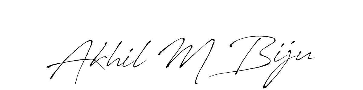 This is the best signature style for the Akhil M Biju name. Also you like these signature font (Antro_Vectra). Mix name signature. Akhil M Biju signature style 6 images and pictures png