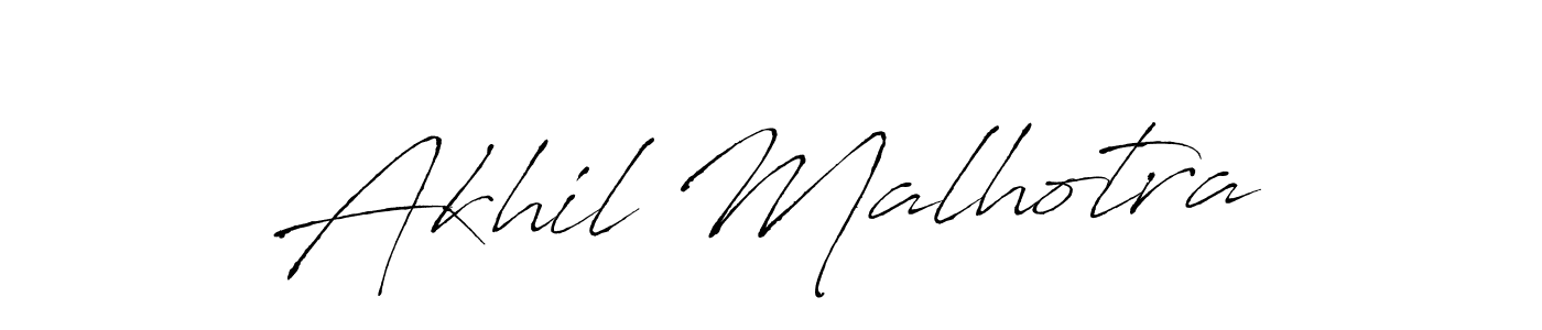 Design your own signature with our free online signature maker. With this signature software, you can create a handwritten (Antro_Vectra) signature for name Akhil Malhotra. Akhil Malhotra signature style 6 images and pictures png