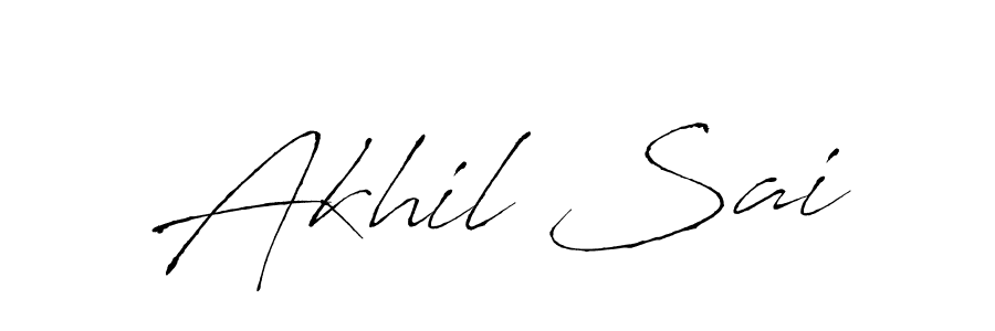 Akhil Sai stylish signature style. Best Handwritten Sign (Antro_Vectra) for my name. Handwritten Signature Collection Ideas for my name Akhil Sai. Akhil Sai signature style 6 images and pictures png