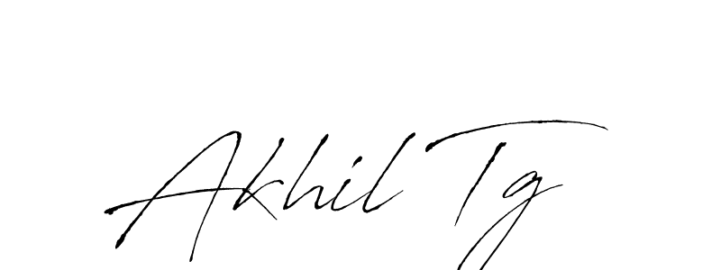Design your own signature with our free online signature maker. With this signature software, you can create a handwritten (Antro_Vectra) signature for name Akhil Tg. Akhil Tg signature style 6 images and pictures png
