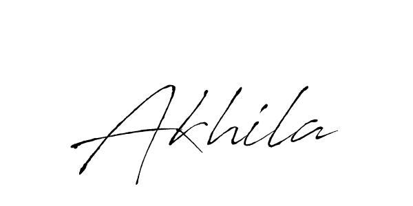 Design your own signature with our free online signature maker. With this signature software, you can create a handwritten (Antro_Vectra) signature for name Akhila. Akhila signature style 6 images and pictures png