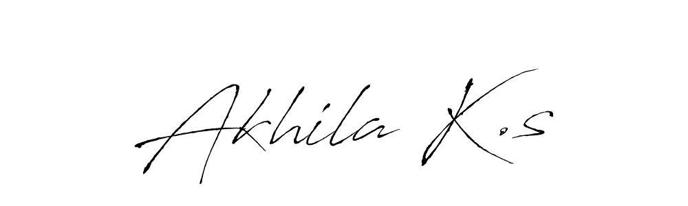 Akhila K.s stylish signature style. Best Handwritten Sign (Antro_Vectra) for my name. Handwritten Signature Collection Ideas for my name Akhila K.s. Akhila K.s signature style 6 images and pictures png