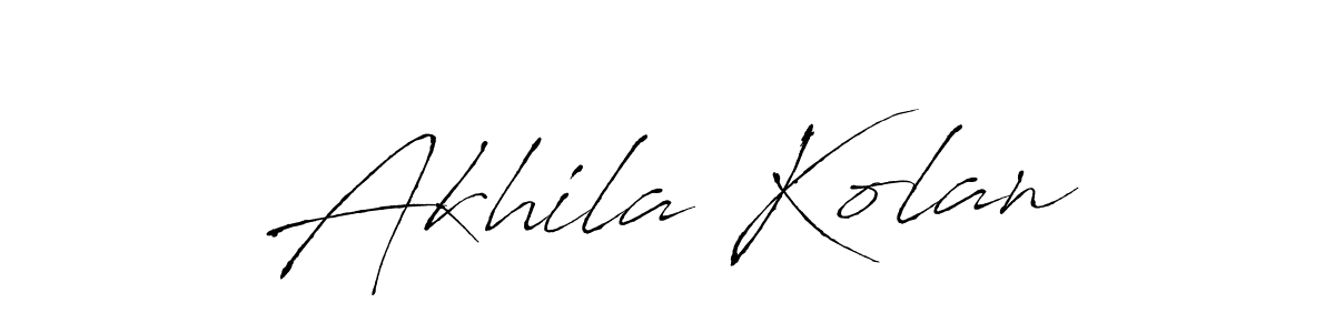 Antro_Vectra is a professional signature style that is perfect for those who want to add a touch of class to their signature. It is also a great choice for those who want to make their signature more unique. Get Akhila Kolan name to fancy signature for free. Akhila Kolan signature style 6 images and pictures png