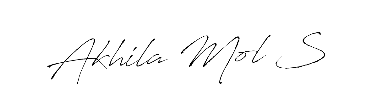 Antro_Vectra is a professional signature style that is perfect for those who want to add a touch of class to their signature. It is also a great choice for those who want to make their signature more unique. Get Akhila Mol S name to fancy signature for free. Akhila Mol S signature style 6 images and pictures png