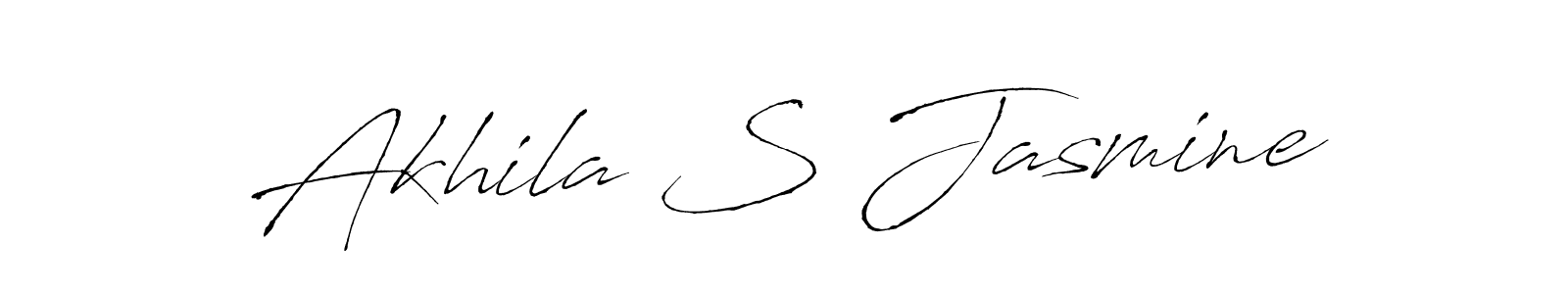 Make a beautiful signature design for name Akhila S Jasmine. With this signature (Antro_Vectra) style, you can create a handwritten signature for free. Akhila S Jasmine signature style 6 images and pictures png