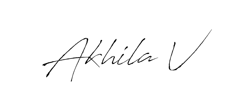 You can use this online signature creator to create a handwritten signature for the name Akhila V. This is the best online autograph maker. Akhila V signature style 6 images and pictures png