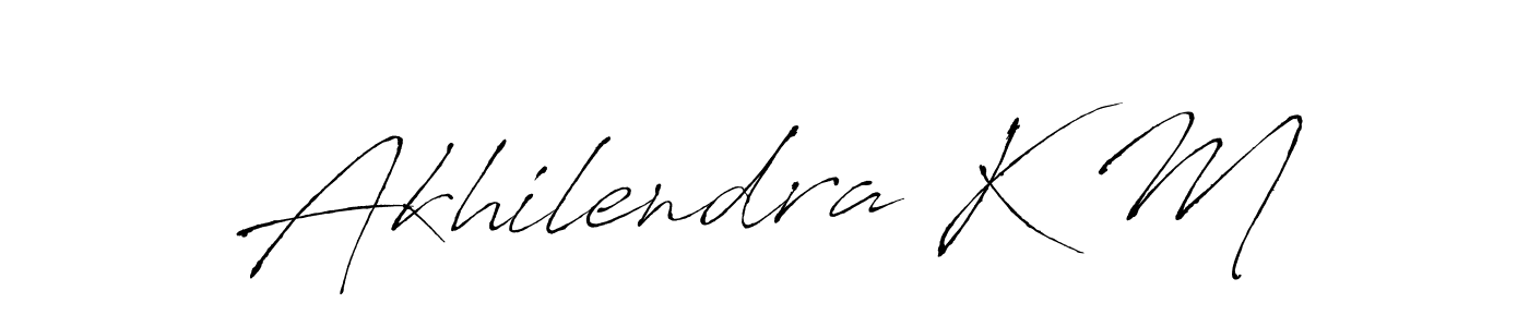 if you are searching for the best signature style for your name Akhilendra K M. so please give up your signature search. here we have designed multiple signature styles  using Antro_Vectra. Akhilendra K M signature style 6 images and pictures png