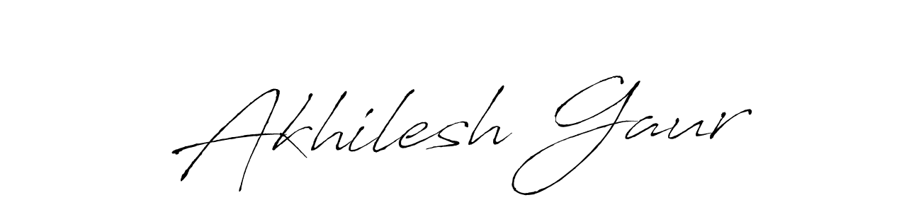 Also we have Akhilesh Gaur name is the best signature style. Create professional handwritten signature collection using Antro_Vectra autograph style. Akhilesh Gaur signature style 6 images and pictures png