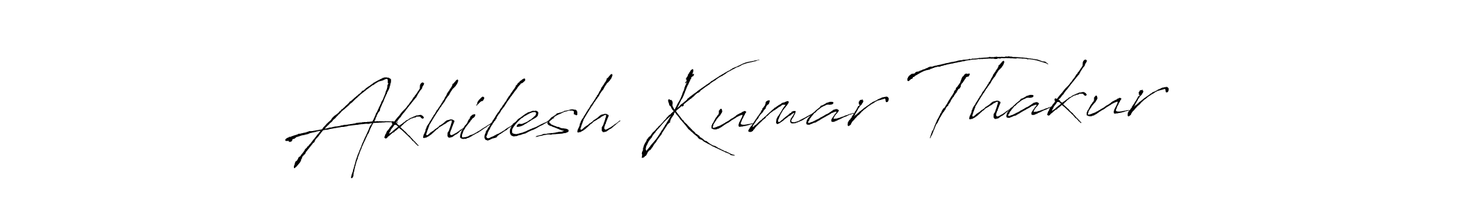How to make Akhilesh Kumar Thakur name signature. Use Antro_Vectra style for creating short signs online. This is the latest handwritten sign. Akhilesh Kumar Thakur signature style 6 images and pictures png