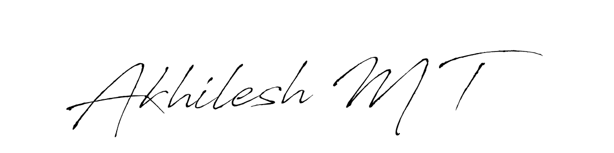 Antro_Vectra is a professional signature style that is perfect for those who want to add a touch of class to their signature. It is also a great choice for those who want to make their signature more unique. Get Akhilesh M T name to fancy signature for free. Akhilesh M T signature style 6 images and pictures png
