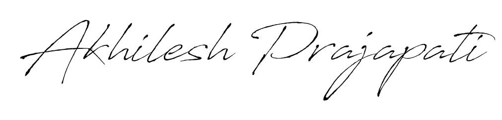 Elevate your brand with a stunning Akhilesh Prajapati eSignature. The Antro_Vectra style provides a balanced, flowing aesthetic for everyday signing. Akhilesh Prajapati signature style 6 images and pictures png