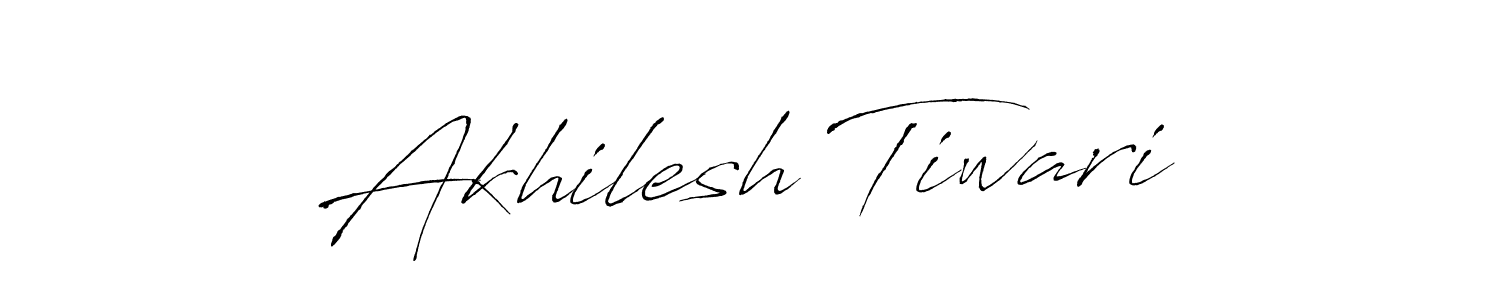 How to make Akhilesh Tiwari name signature. Use Antro_Vectra style for creating short signs online. This is the latest handwritten sign. Akhilesh Tiwari signature style 6 images and pictures png