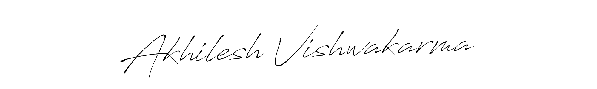 How to make Akhilesh Vishwakarma name signature. Use Antro_Vectra style for creating short signs online. This is the latest handwritten sign. Akhilesh Vishwakarma signature style 6 images and pictures png