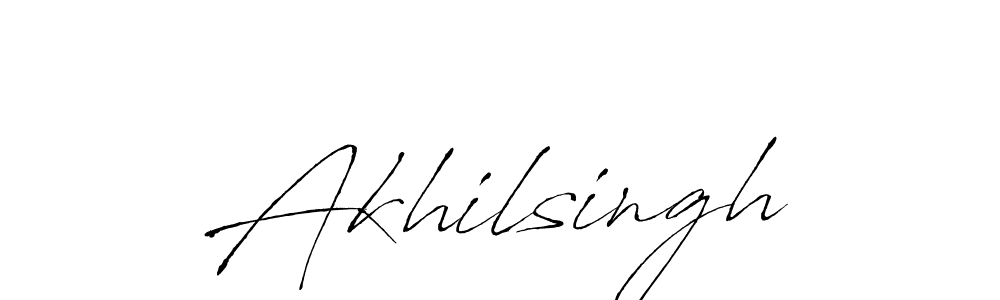 How to make Akhilsingh name signature. Use Antro_Vectra style for creating short signs online. This is the latest handwritten sign. Akhilsingh signature style 6 images and pictures png