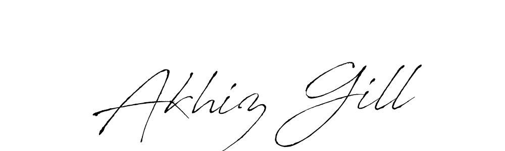 Make a beautiful signature design for name Akhiz Gill. With this signature (Antro_Vectra) style, you can create a handwritten signature for free. Akhiz Gill signature style 6 images and pictures png