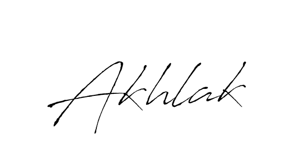 Akhlak stylish signature style. Best Handwritten Sign (Antro_Vectra) for my name. Handwritten Signature Collection Ideas for my name Akhlak. Akhlak signature style 6 images and pictures png