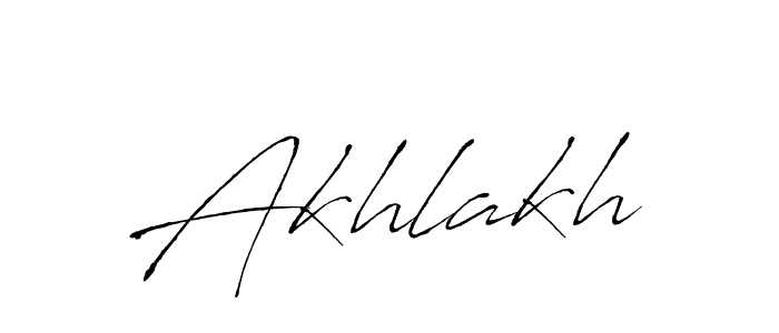 How to make Akhlakh name signature. Use Antro_Vectra style for creating short signs online. This is the latest handwritten sign. Akhlakh signature style 6 images and pictures png