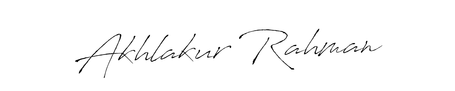 Make a beautiful signature design for name Akhlakur Rahman. With this signature (Antro_Vectra) style, you can create a handwritten signature for free. Akhlakur Rahman signature style 6 images and pictures png