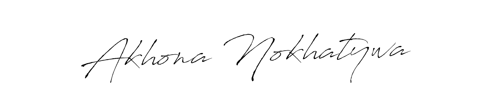 Akhona Nokhatywa stylish signature style. Best Handwritten Sign (Antro_Vectra) for my name. Handwritten Signature Collection Ideas for my name Akhona Nokhatywa. Akhona Nokhatywa signature style 6 images and pictures png
