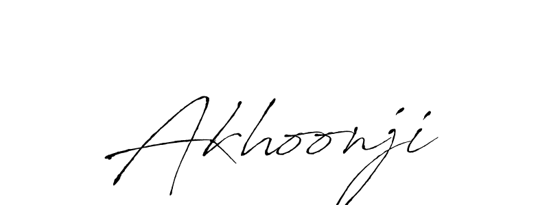 It looks lik you need a new signature style for name Akhoonji. Design unique handwritten (Antro_Vectra) signature with our free signature maker in just a few clicks. Akhoonji signature style 6 images and pictures png