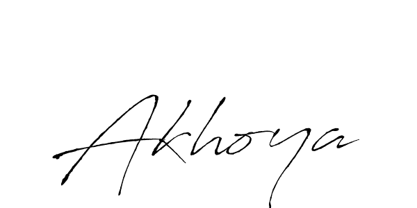 Design your own signature with our free online signature maker. With this signature software, you can create a handwritten (Antro_Vectra) signature for name Akhoya. Akhoya signature style 6 images and pictures png