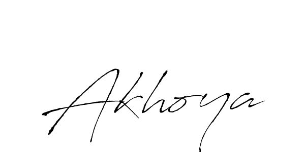 Design your own signature with our free online signature maker. With this signature software, you can create a handwritten (Antro_Vectra) signature for name Akhoya. Akhoya signature style 6 images and pictures png