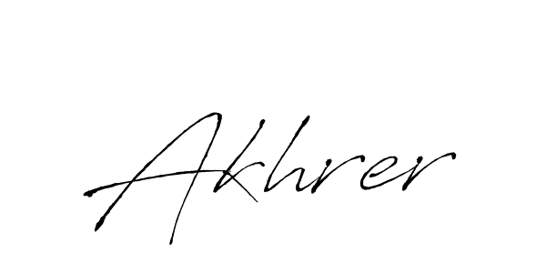 Create a beautiful signature design for name Akhrer. With this signature (Antro_Vectra) fonts, you can make a handwritten signature for free. Akhrer signature style 6 images and pictures png