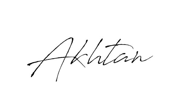 Make a beautiful signature design for name Akhtan. With this signature (Antro_Vectra) style, you can create a handwritten signature for free. Akhtan signature style 6 images and pictures png