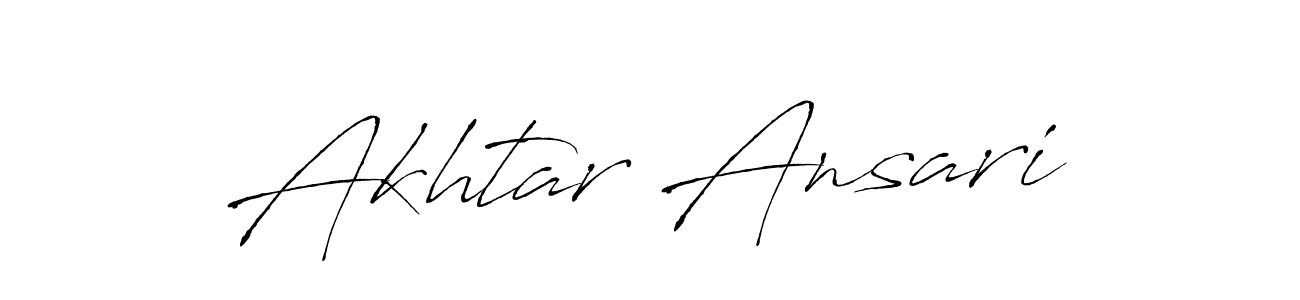 Akhtar Ansari stylish signature style. Best Handwritten Sign (Antro_Vectra) for my name. Handwritten Signature Collection Ideas for my name Akhtar Ansari. Akhtar Ansari signature style 6 images and pictures png