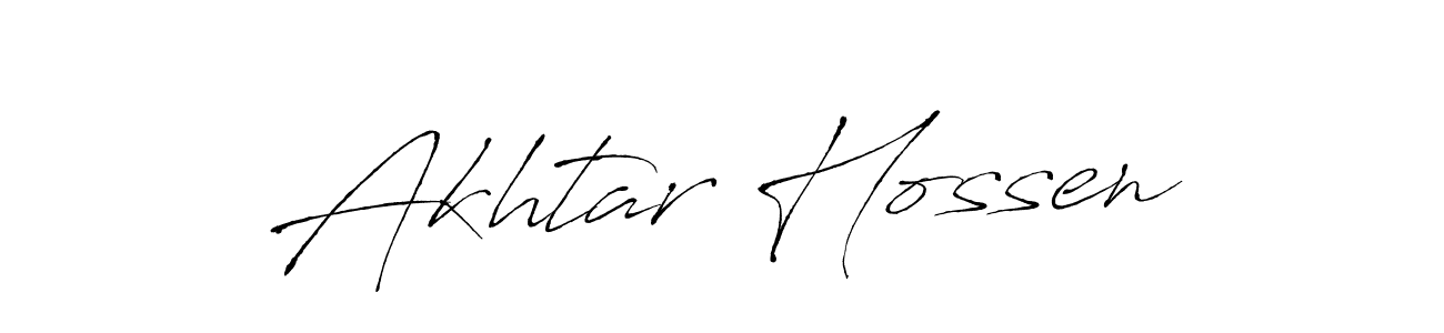 Design your own signature with our free online signature maker. With this signature software, you can create a handwritten (Antro_Vectra) signature for name Akhtar Hossen. Akhtar Hossen signature style 6 images and pictures png