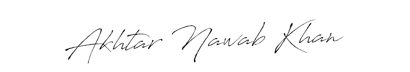 Make a beautiful signature design for name Akhtar Nawab Khan. With this signature (Antro_Vectra) style, you can create a handwritten signature for free. Akhtar Nawab Khan signature style 6 images and pictures png