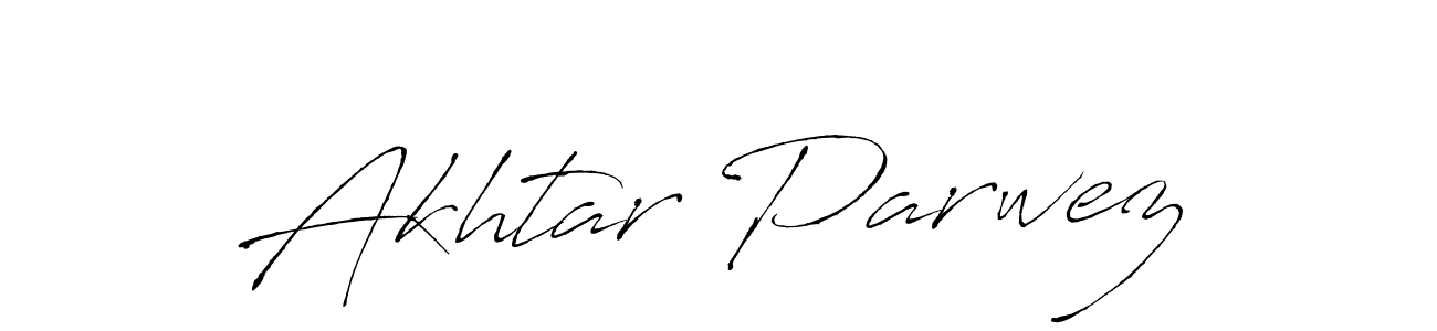 Make a beautiful signature design for name Akhtar Parwez. With this signature (Antro_Vectra) style, you can create a handwritten signature for free. Akhtar Parwez signature style 6 images and pictures png