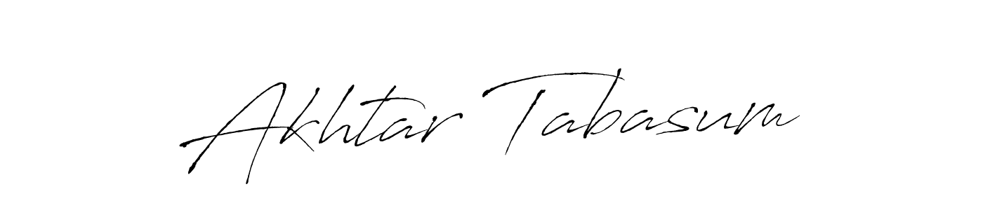 Akhtar Tabasum stylish signature style. Best Handwritten Sign (Antro_Vectra) for my name. Handwritten Signature Collection Ideas for my name Akhtar Tabasum. Akhtar Tabasum signature style 6 images and pictures png