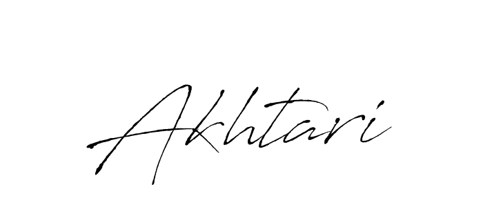Design your own signature with our free online signature maker. With this signature software, you can create a handwritten (Antro_Vectra) signature for name Akhtari. Akhtari signature style 6 images and pictures png