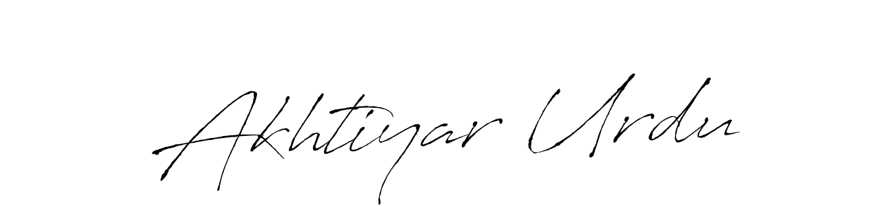 How to make Akhtiyar Urdu signature? Antro_Vectra is a professional autograph style. Create handwritten signature for Akhtiyar Urdu name. Akhtiyar Urdu signature style 6 images and pictures png