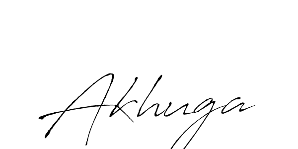 Make a beautiful signature design for name Akhuga. With this signature (Antro_Vectra) style, you can create a handwritten signature for free. Akhuga signature style 6 images and pictures png