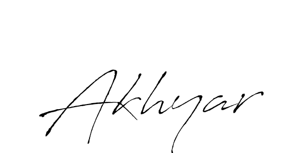 Design your own signature with our free online signature maker. With this signature software, you can create a handwritten (Antro_Vectra) signature for name Akhyar. Akhyar signature style 6 images and pictures png