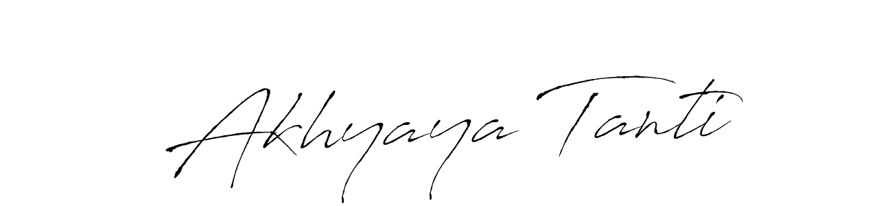 Create a beautiful signature design for name Akhyaya Tanti. With this signature (Antro_Vectra) fonts, you can make a handwritten signature for free. Akhyaya Tanti signature style 6 images and pictures png
