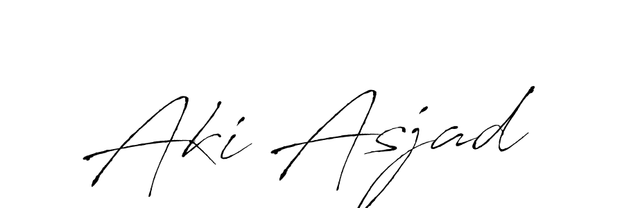 Also we have Aki Asjad name is the best signature style. Create professional handwritten signature collection using Antro_Vectra autograph style. Aki Asjad signature style 6 images and pictures png