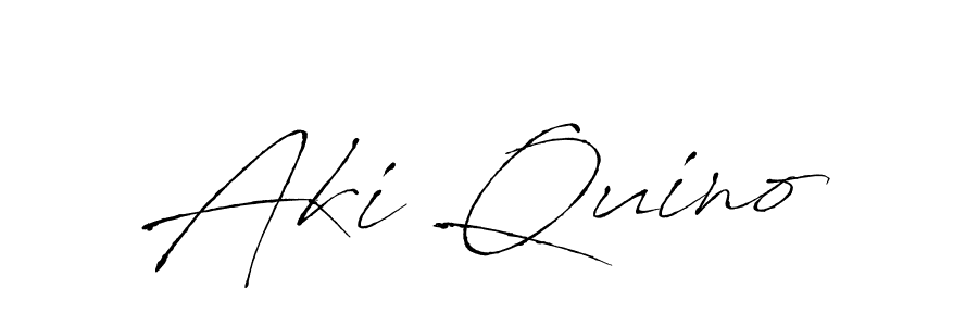 Also we have Aki Quino name is the best signature style. Create professional handwritten signature collection using Antro_Vectra autograph style. Aki Quino signature style 6 images and pictures png