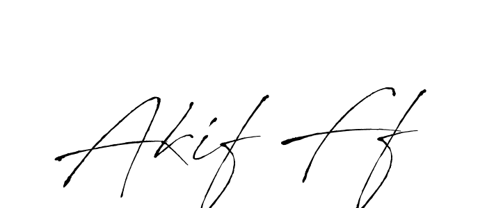 Make a beautiful signature design for name Akif Ff. With this signature (Antro_Vectra) style, you can create a handwritten signature for free. Akif Ff signature style 6 images and pictures png