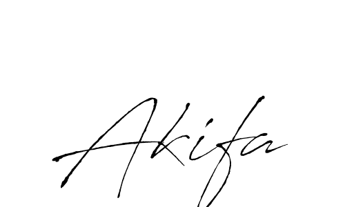 Design your own signature with our free online signature maker. With this signature software, you can create a handwritten (Antro_Vectra) signature for name Akifa. Akifa signature style 6 images and pictures png