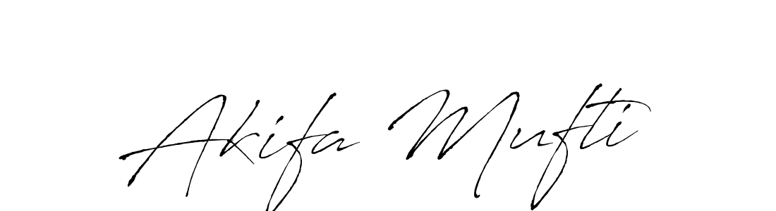 How to make Akifa Mufti name signature. Use Antro_Vectra style for creating short signs online. This is the latest handwritten sign. Akifa Mufti signature style 6 images and pictures png