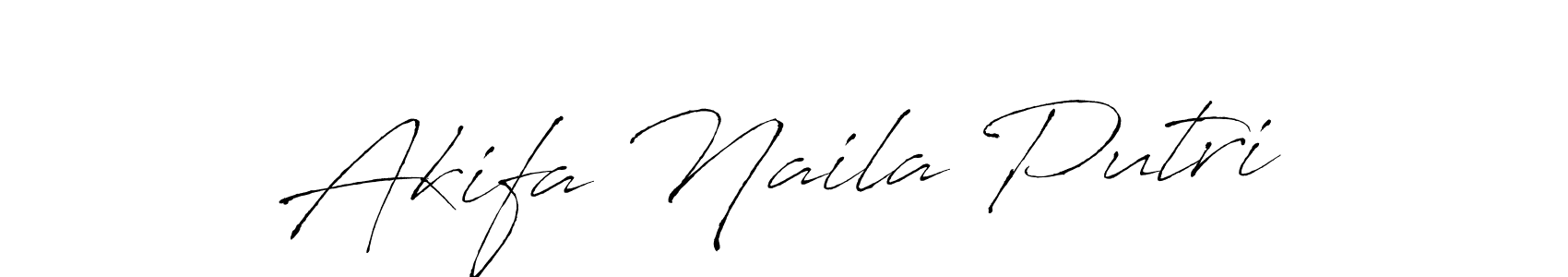 The best way (Antro_Vectra) to make a short signature is to pick only two or three words in your name. The name Akifa Naila Putri include a total of six letters. For converting this name. Akifa Naila Putri signature style 6 images and pictures png
