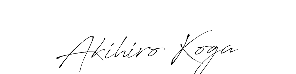 Also we have Akihiro Koga name is the best signature style. Create professional handwritten signature collection using Antro_Vectra autograph style. Akihiro Koga signature style 6 images and pictures png