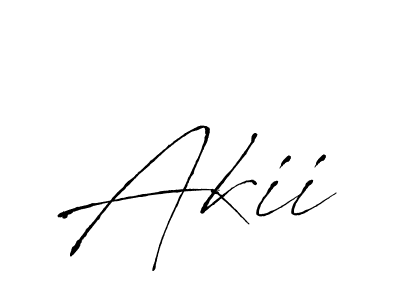 Make a beautiful signature design for name Akii. With this signature (Antro_Vectra) style, you can create a handwritten signature for free. Akii signature style 6 images and pictures png